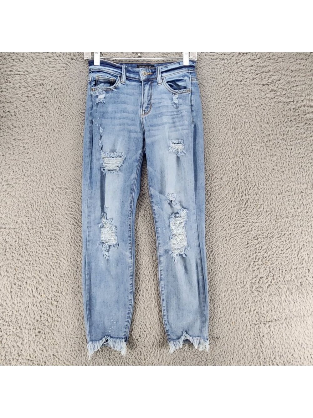 Judy Blue Jeans Womens 0/24 Blue Stretch Denim Boyfriend Fit *Read*